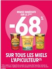 -68% de remise immédiate sur le 2ème sur tous les miels l'apiculteur - Miel l'apiculteur en promo chez Intermarché -68% de remise immédiate sur le 2ème sur tous les miels l'apiculteur - Miel l'apiculteur dans le catalogue Intermarché