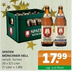 Münchner Hell Angebote von Spaten bei Getränke A-Z Neubrandenburg für 17,99 €