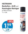 Backofen-, Grill und Kaminglas-Reiniger Angebote von HEITMANN bei V-Markt Regensburg für 1,99 €