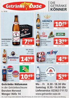 Cola im Getränke Oase Prospekt "Aktuelle Angebote" mit 1 Seiten (Marl)
