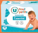 Couches Essentiel - U tout petits en promo chez Hyper U Le Grand-Quevilly à 9,00 €