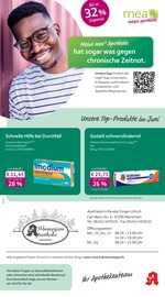 mea - meine apotheke Apotheken Prospekt der aktuellen Woche mit 4 Seiten, gültig von 01.06.2026 bis 30.06.2026, in Flörsheim-Dalsheim und Umgebung Aktueller mea - meine apotheke Apotheken Prospekt in Flörsheim-Dalsheim und Umgebung, "Unsere Juni-Angebote" mit 4 Seiten, 01.06.2026 - 30.06.2026