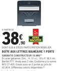 E.Leclerc Pontivy - Promo Boîte aux lettres Balnéaire 1 porte Promo Boîte aux lettres Balnéaire 1 porte à 38,90 € dans le catalogue E.Leclerc à Pontivy