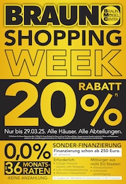 Der aktuelle BRAUN Möbel-Center Prospekt BRAUN SHOPPING WEEK