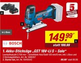 Akku-Stichsäge GST 18V-LI S - Solo im Angebot bei toom Baumarkt in Dinslaken Akku-Stichsäge GST 18V-LI S - Solo Angebote von Bosch bei toom Baumarkt Dinslaken für 89,99 €