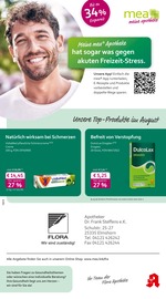 mea - meine apotheke Apotheken Prospekt der aktuellen Woche mit 4 Seiten, gültig von 01.08.2026 bis 31.08.2026, in Elmshorn und Umgebung Aktueller mea - meine apotheke Apotheken Prospekt in Elmshorn und Umgebung, "Unsere August-Angebote" mit 4 Seiten, 01.08.2026 - 31.08.2026