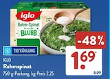 Rahmspinat bei ALDI SÜD im Otterbach Prospekt für 1,69 €