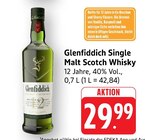 Single Malt Scotch Whisky Angebote von Glenfiddich bei E center Reutlingen für 29,99 €