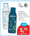 Bodymilk oder -lotion von Lavera für 5,79 € bei budni im Angebot Bodymilk oder -lotion von Lavera im aktuellen budni Prospekt