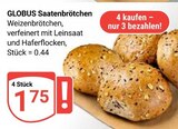 Aktuelle Wecker Angebote bei GLOBUS in Krefeld Aktuelles Saatenbrötchen Angebot bei GLOBUS in Krefeld ab 1,75 €