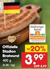 Aktuelle Bratwurst Angebote bei Netto Marken-Discount in Osnabrück Aktuelles Offizielle Stadion Bratwurst Angebot bei Netto Marken-Discount in Osnabrück ab 3,99 €