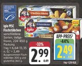 Aktuelles MSC Backfisch-Stäbchen Angebot bei EDEKA in Erlangen ab 2,49 €