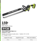 TAILLE-HAIES À BATTERIE 18 V - RYOBI en promo chez E.Leclerc TAILLE-HAIES À BATTERIE 18 V - RYOBI dans le catalogue E.Leclerc
