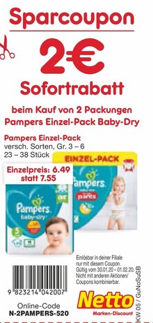 Baby-Dry bei Netto Marken-Discount in Aalen Baby-Dry im Angebot bei Netto Marken-Discount Aalen für 6,49 €