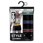 Boxers homme "Mix and colors" - DIM en promo chez Carrefour Market Ajaccio à 23,49 €