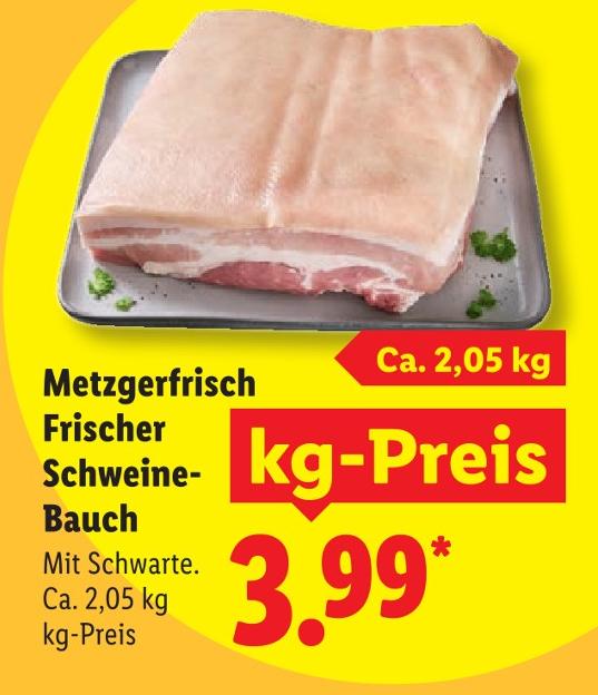 Metzgerfrisch Frischer Schweine-Bauch