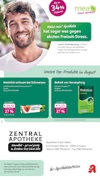 mea - meine apotheke Prospekt für Schwerin: "Unsere August-Angebote", 4 Seiten, 01.08.2026 - 31.08.2026