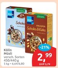 Schoko Hafer-Müsli von Kölln im aktuellen budni Prospekt