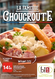 Catalogue Bi1 en cours à Larchant et aux alentours : «LA FAMEUSE CHOUCROUTE» avec 24 pages, valable du 16/10/2024 au 21/10/2024