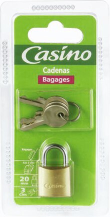 Cadenas en laiton - Géant Casino à Nice Cadenas en laiton en promo chez Géant Casino Nice à 1,88 €