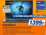 Gaming-Notebook ERAZER Deputy P60 Angebote von medion bei expert Gera für 1.399,00 €