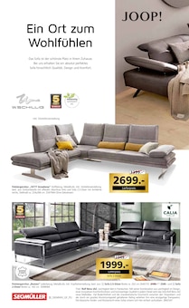 Couch im Segmüller Prospekt "Wohndesign - Inspirierende Ideen für Ihr Zuhause" mit 32 Seiten (Augsburg)