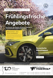 Aktueller Volkswagen Werkstatt & Auto Prospekt in Gebhardshütte und Umgebung, "Frühlingsfrische Angebote" mit 1 Seite, 01.03.2024 - 31.05.2024
