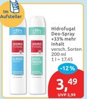 Deo-Spray von Hidrofugal im aktuellen budni Prospekt