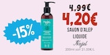 Savon d'Alep liquide - Najel à 4,20 € dans le catalogue Naturalia
