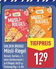Müsli-Riegel Erdbeer Joghurt von Golden Bridge für 1,29 € bei ALDI Nord im Angebot Müsli-Riegel Erdbeer Joghurt von Golden Bridge im aktuellen ALDI Nord Prospekt