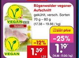 Aktuelles Veganer Aufschnitt Angebot bei Netto Marken-Discount in Leverkusen ab 1,19 €