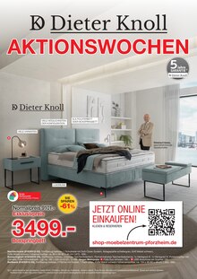 Boxspringbett im Möbelzentrum Pforzheim Prospekt "DIETER KNOLL AKTIONSWOCHEN" mit 6 Seiten (Stuttgart)