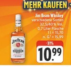 Whiskey Angebote von Jim Beam bei EDEKA Bamberg für 10,99 €