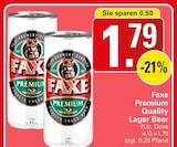 Premium Quality Lager Beer Angebote von Faxe bei WEZ Bückeburg für 1,79 €