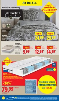 Matratze im Lidl Prospekt "LIDL LOHNT SICH" mit 71 Seiten (Wuppertal)