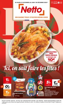 Prospectus Netto de la semaine "Ici, on sait faire les fêtes !" avec 1 pages, valide du 25/11/2025 au 01/12/2025 pour Carnoux-en-Provence et alentours
