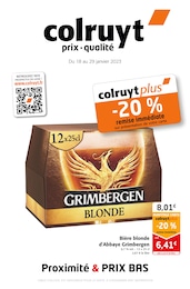 Catalogue Colruyt avec 22 pages de promos Prospectus Colruyt, "Proximité & prix bas", pages, 18/01/2023 - 29/01/2023