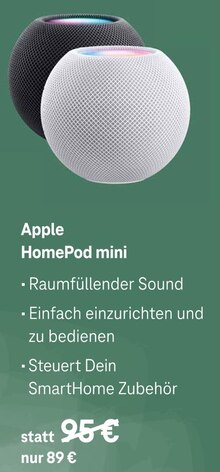 Telekom Shop Neumarkt - HomePod mini HomePod mini Angebot bei Telekom Shop Neumarkt im Prospekt ES GEHT WIEDER LOS