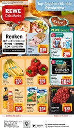 Aktueller REWE Supermarkt Prospekt in Oberhausen und Umgebung, "Dein Markt" mit 30 Seiten, 15.09.2025 - 20.09.2025