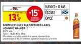 Scotch Whisky Blended Red Label - Johnnie Walker en promo chez Intermarché Super Scotch Whisky Blended Red Label - Johnnie Walker dans le catalogue Intermarché Super