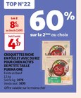CROQUETTES RICHE EN POULET AVEC DU RIZ POUR CHIEN ACTIFS DE PETITE TAILLE - PURINA ONE en promo chez Auchan Supermarché Villeurbanne à 8,33 €