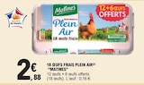 Promo 18 œufs frais Plein Air à 2,88 € dans le catalogue E.Leclerc à Le Pont-de-Beauvoisin