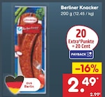 Berliner Knacker für 2,49 € bei Netto Marken-Discount im Angebot Berliner Knacker im aktuellen Netto Marken-Discount Prospekt