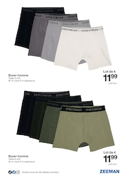 Prix et réduction Boxer Homme dans le prospectus Zeeman en cours Offre Boxer Homme dans le catalogue Zeeman du moment à la page 18