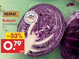 Rotkohl von Heimat für 0,79 € bei Netto Marken-Discount im Angebot Rotkohl von Heimat im aktuellen Netto Marken-Discount Prospekt