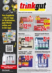 Trinkgut Discounter Prospekt der aktuellen Woche mit 8 Seiten, gültig von 04.08.2025 bis 09.08.2025, in Friedrichsdorf und Umgebung Aktueller Trinkgut Discounter Prospekt in Friedrichsdorf und Umgebung, "Aktuelle Angebote" mit 8 Seiten, 04.08.2025 - 09.08.2025