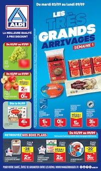 Prospectus Aldi de la semaine "Les très grands arrivages" avec 1 pages, valide du 03/09/2024 au 09/09/2024 pour Miramas et alentours