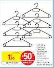Lot de 6 cintres crochet tournant en promo chez Intermarché Hyper Lot de 6 cintres crochet tournant dans le catalogue Intermarché Hyper
