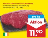 Falsches Filet vom Irischen Weiderind im Netto Marken-Discount Prospekt Falsches Filet vom Irischen Weiderind von im aktuellen Netto Marken-Discount Prospekt für 11,90 €