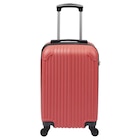 Valise cabine rigide 30L trolley 4 roulettes plastique ABS rouge 32,5x21xH51cm en promo chez Gifi Orléans à 11,97 €